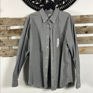 JCPenney Black and White Casual Button Down Shirt-New! S: XL